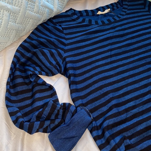 Jane and Delancey 100% Cotton T-Shirt dress horizontal stripe navy black small - Picture 7 of 13